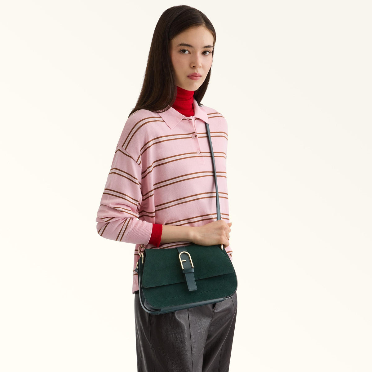 Furla Flow Top Handle M Toni Dark Forest - Furla