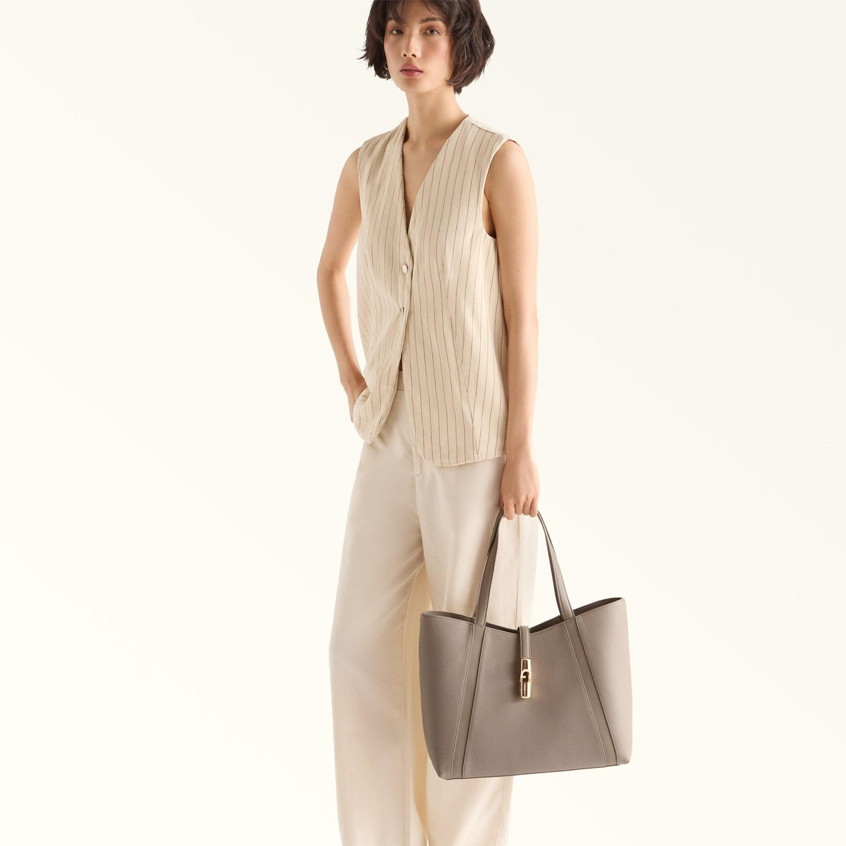 Furla Goccia Tote L Linen - Furla
