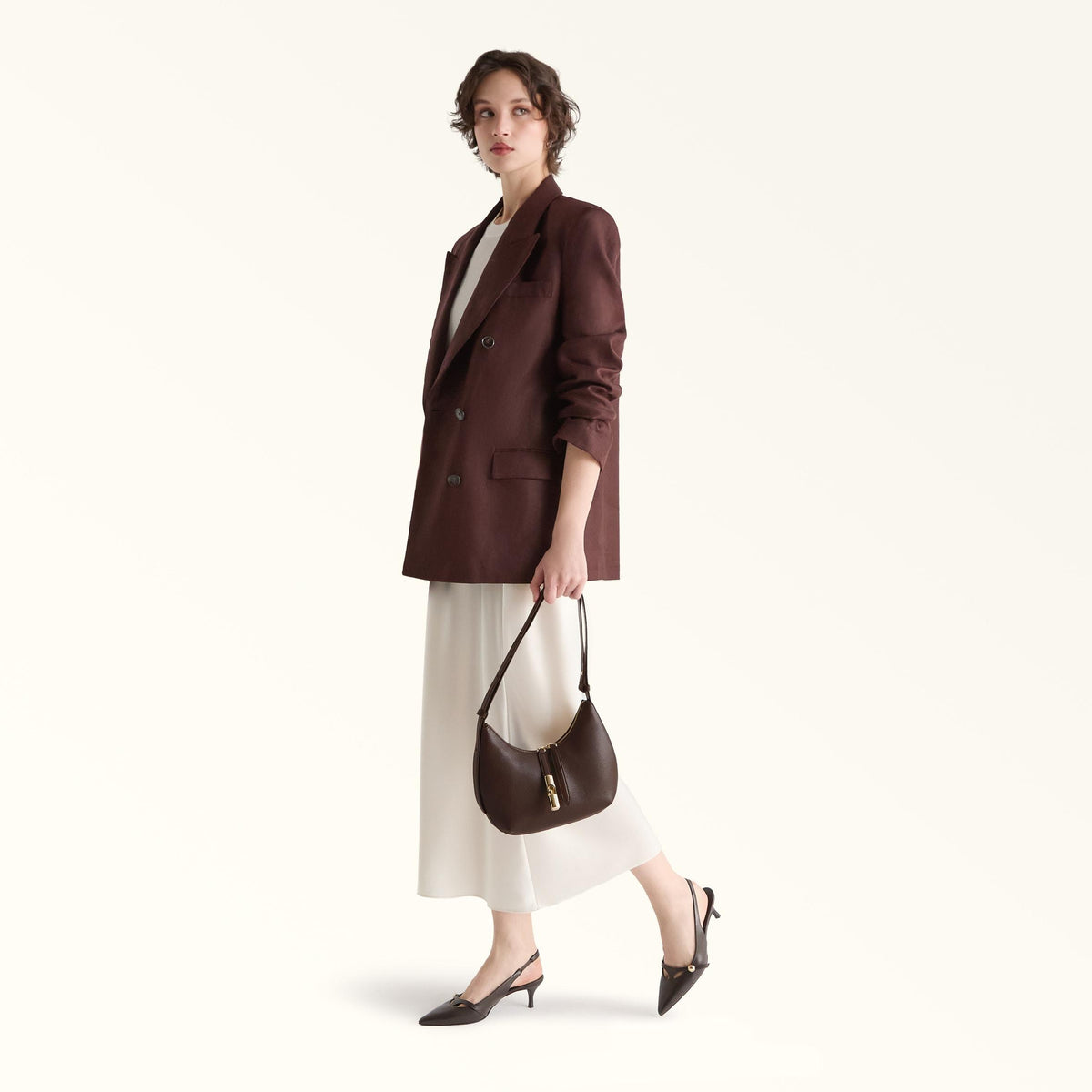 Furla Goccia Shoulder Bag S Cioccolato - Furla