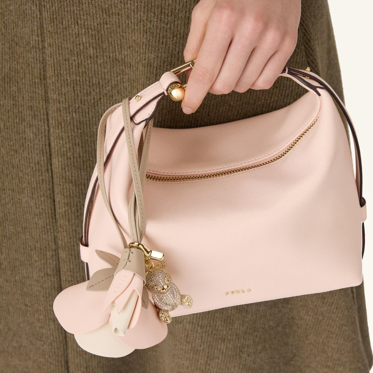 Furla Tonie Shoulder Bag Dusty Pink - Furla