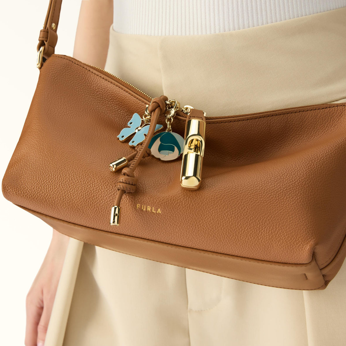 Furla Debby Shoulder Bag Brandy - Furla
