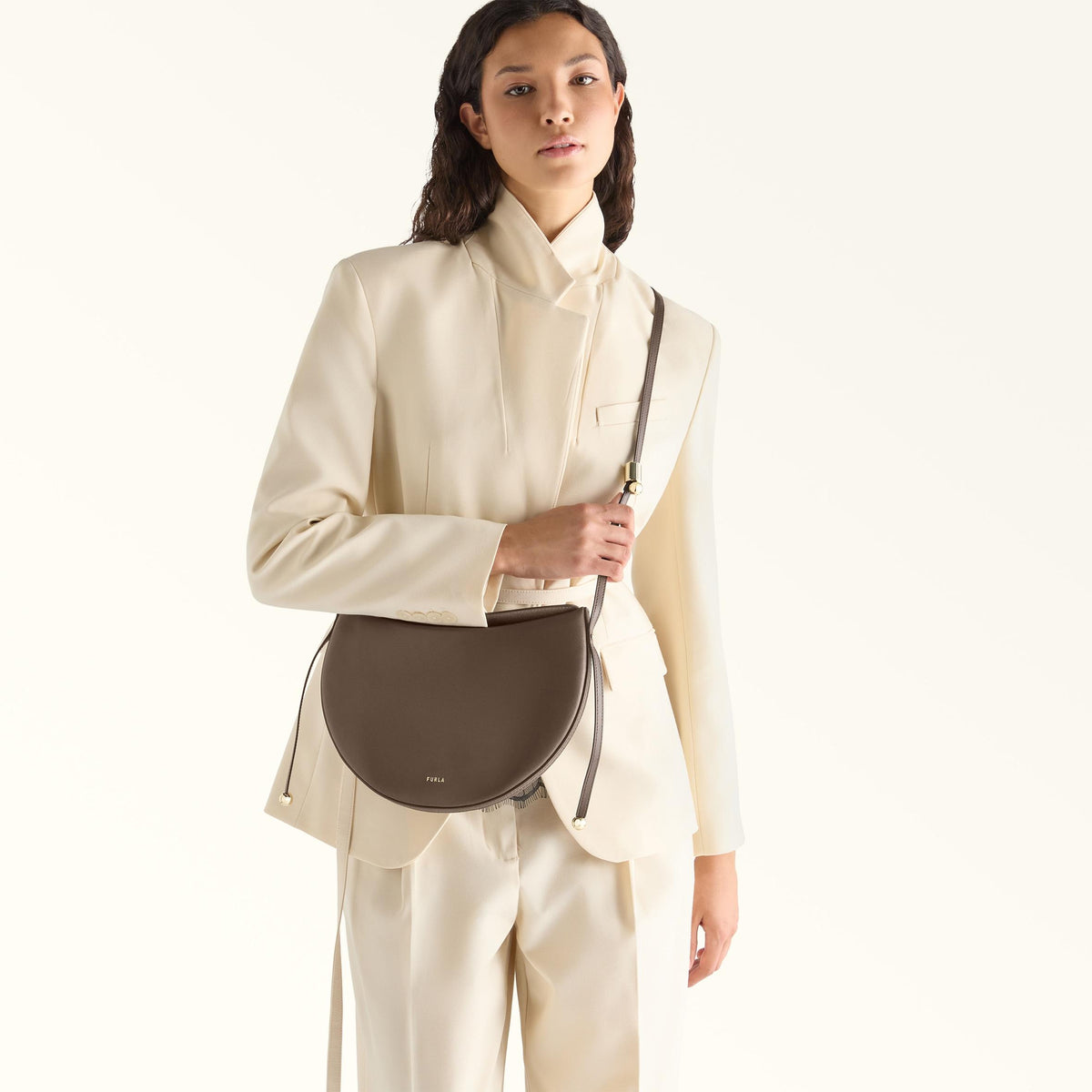 Furla Moonstone Shoulder Bag M Cioccolato - Furla