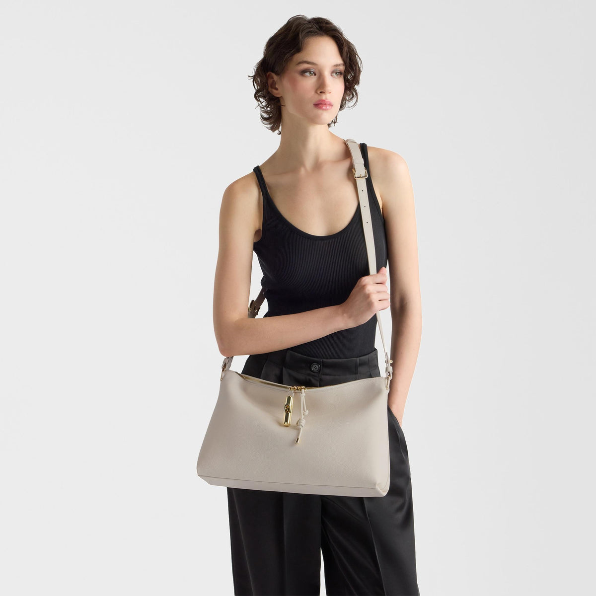 Furla Debby Shoulder Bag M Panna - Furla