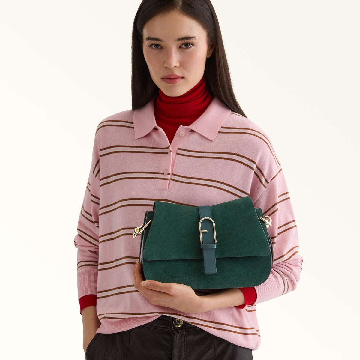 Furla Flow Top Handle M Toni Dark Forest - Furla