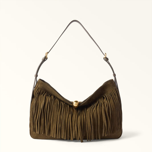 Furla Sfera Soft Shoulder Bag L Toni Muddy Gray - Furla