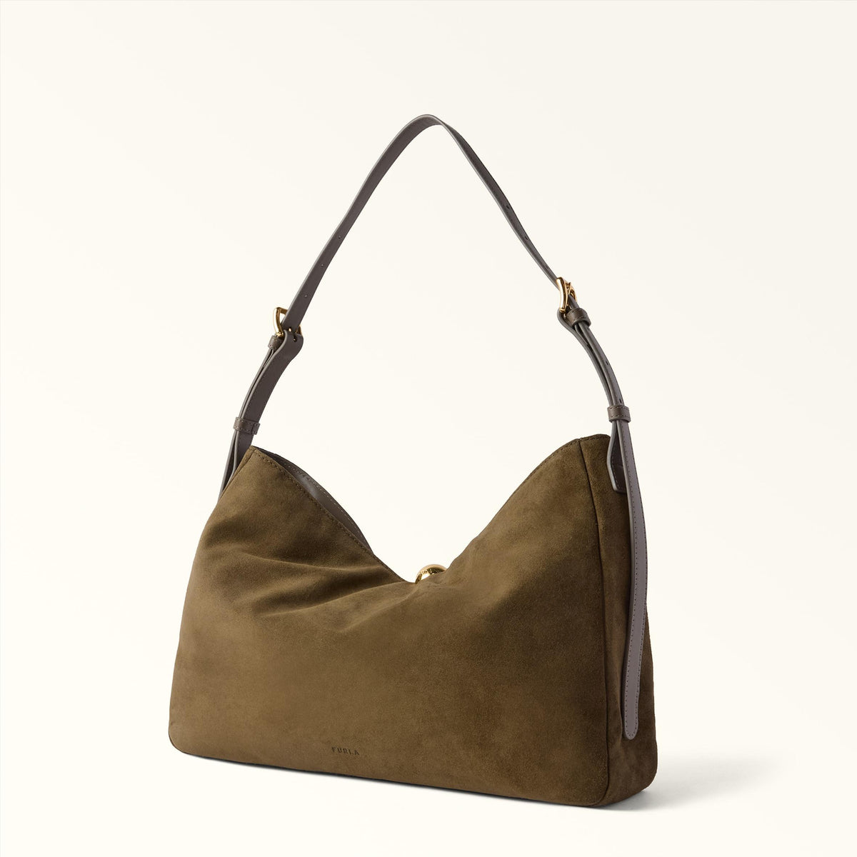 Furla Sfera Soft Shoulder Bag L Toni Muddy Gray - Furla