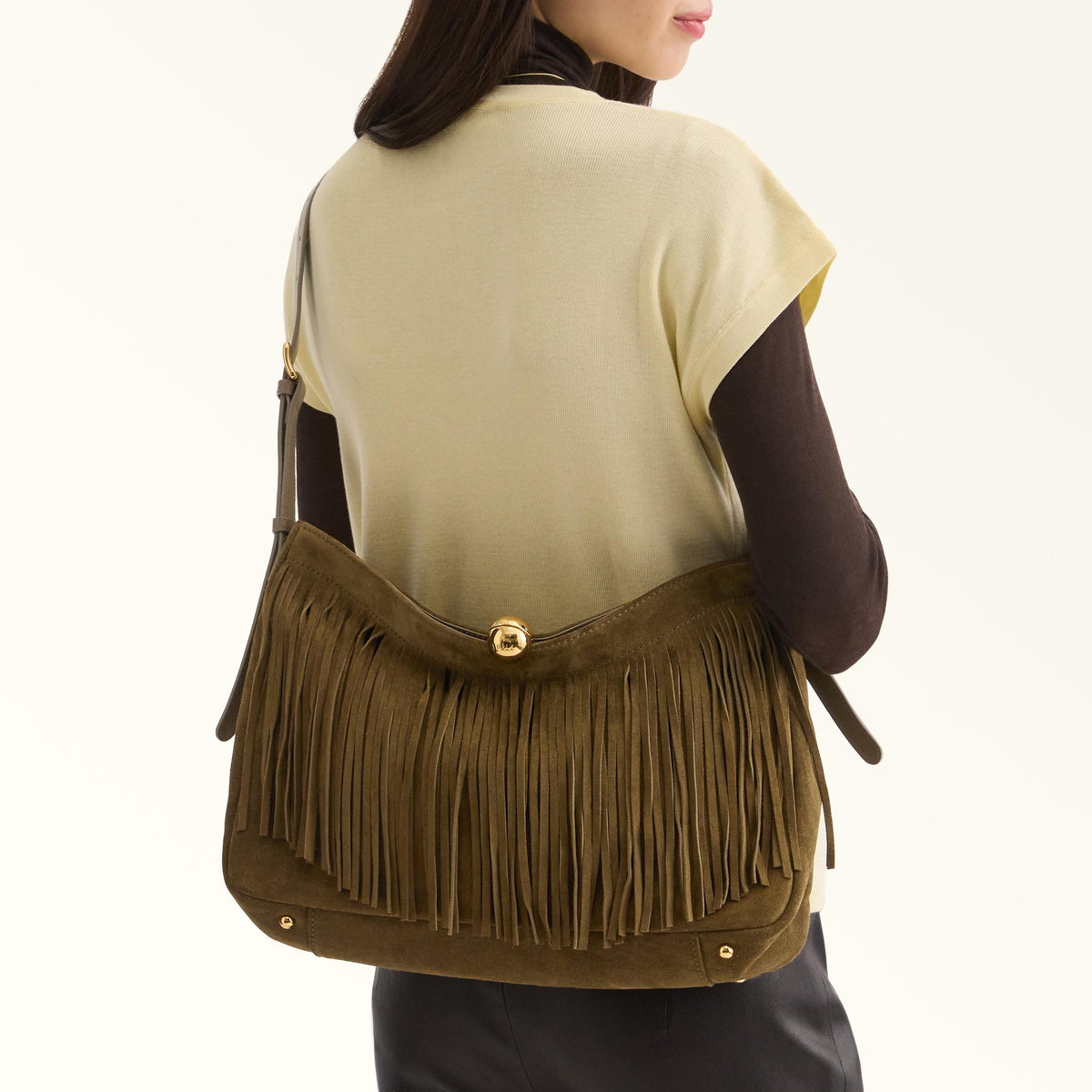 Furla Sfera Soft Shoulder Bag L Toni Muddy Gray - Furla