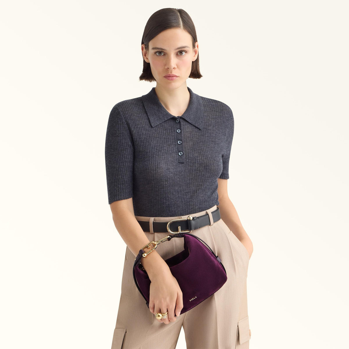 Furla Tonie Shoulder Bag Toni Winter Bloom - Furla
