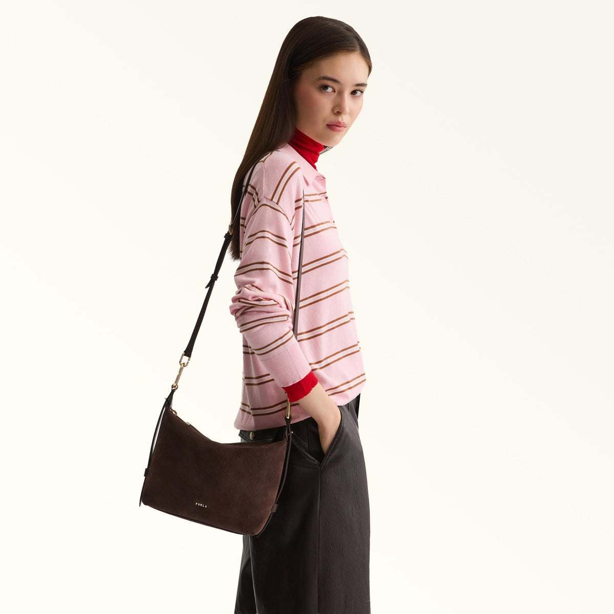 Furla Tonie Shoulder Bag Toni Cioccolato - Furla