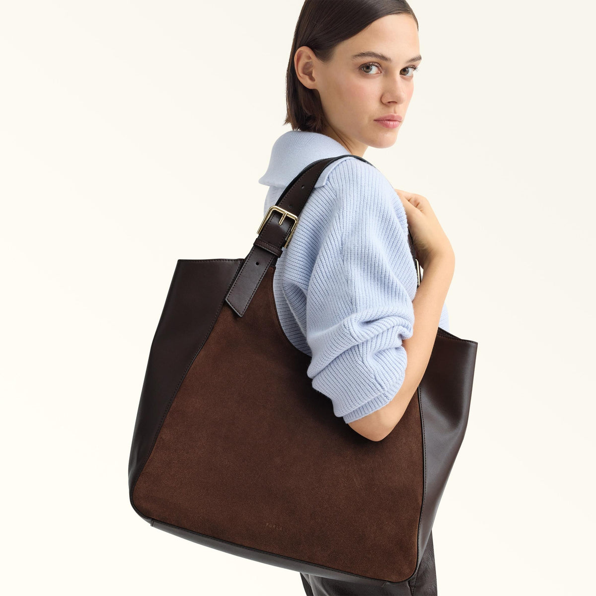 Furla Dora Tote L Toni Cioccolato - Furla
