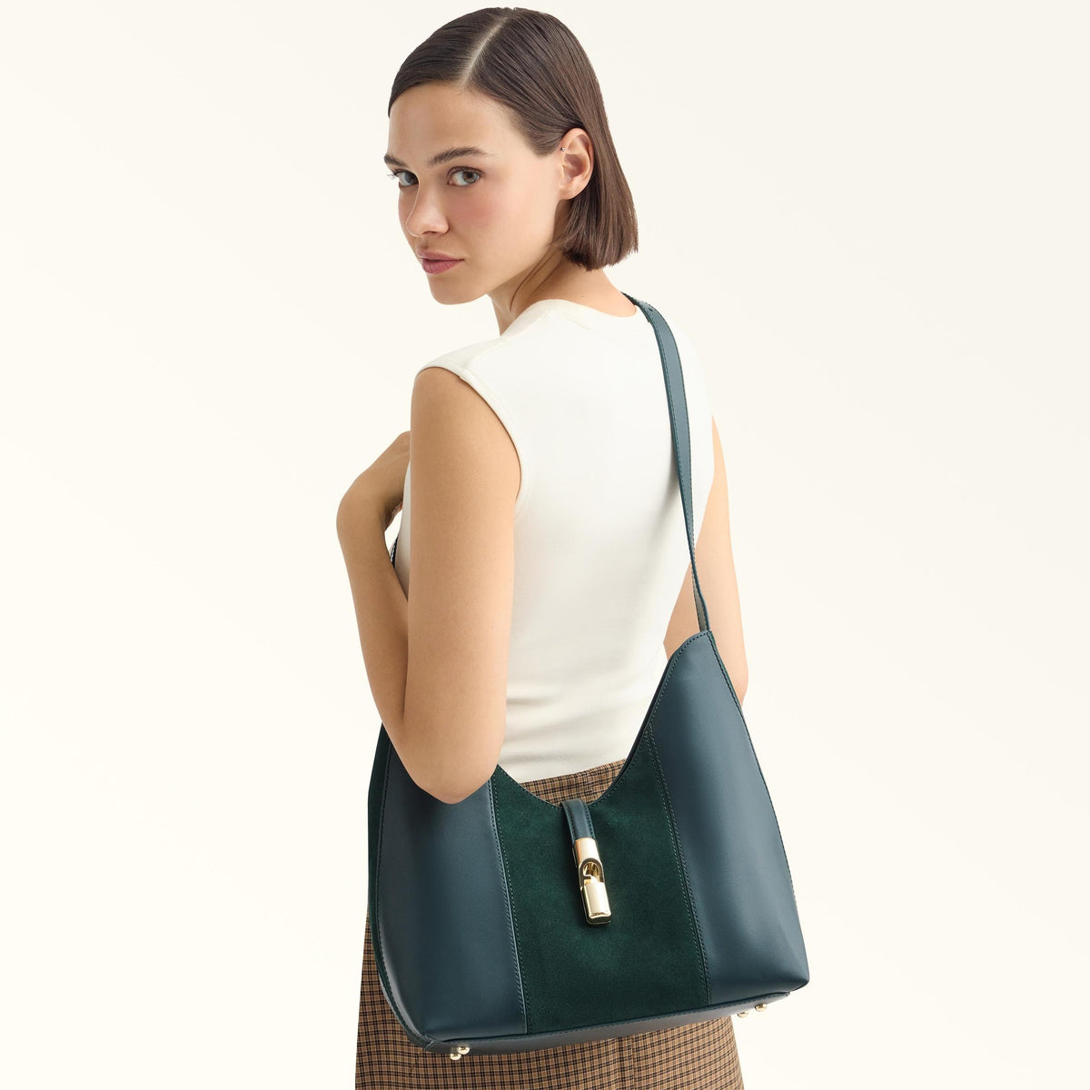 Furla Goccia Shoulder Bag M Toni Dark Forest - Furla