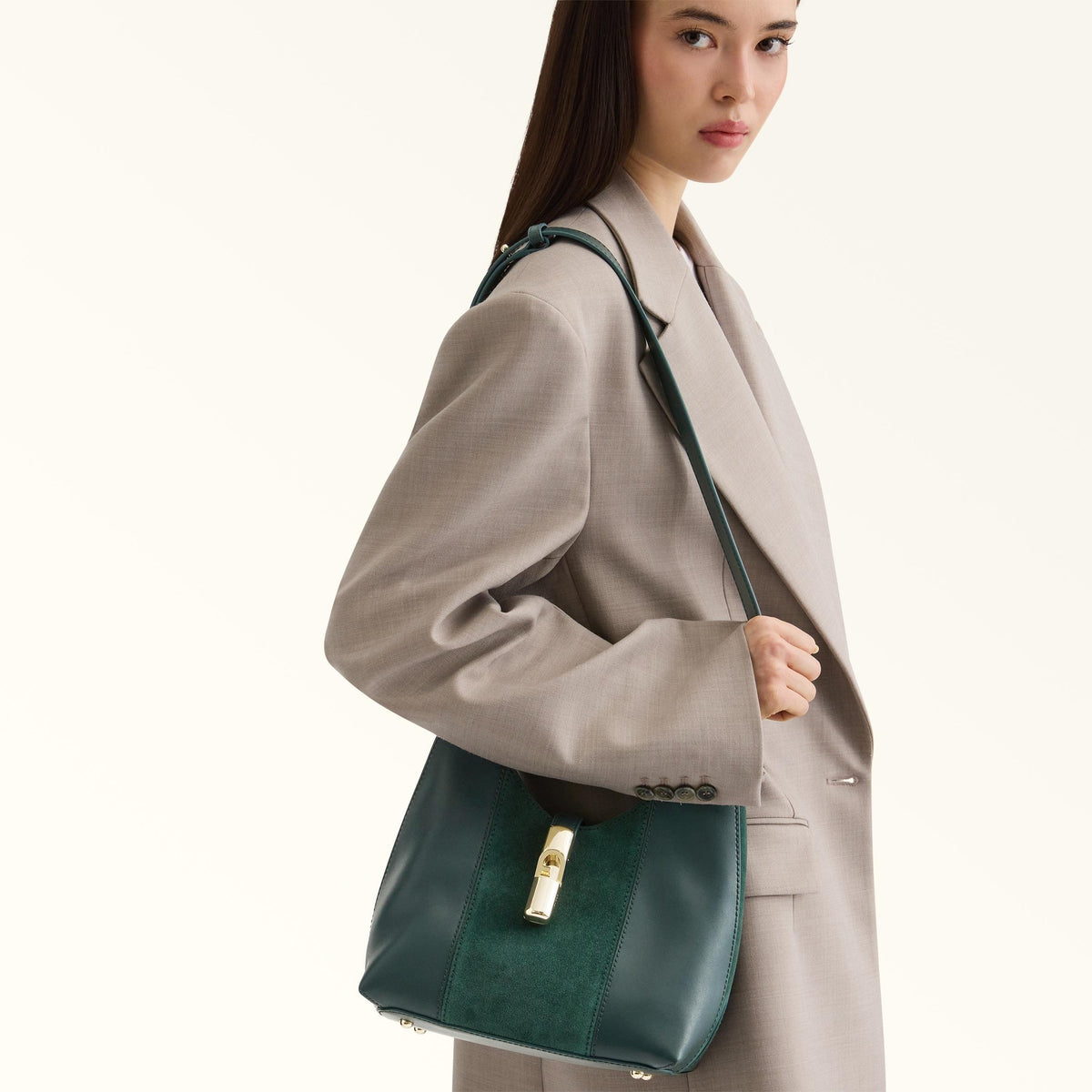 Furla Goccia Shoulder Bag S Toni Dark Forest - Furla