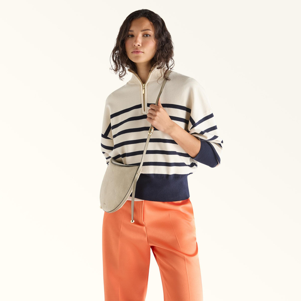Furla Moonstone Shoulder Bag M Toni Linen - Furla
