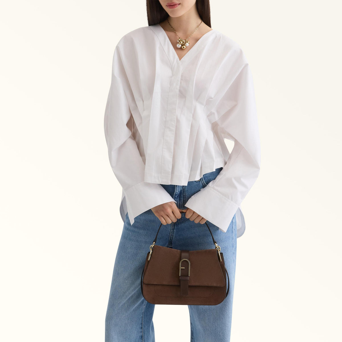 Furla Flow Top Handle M Toni Cioccolato - Furla