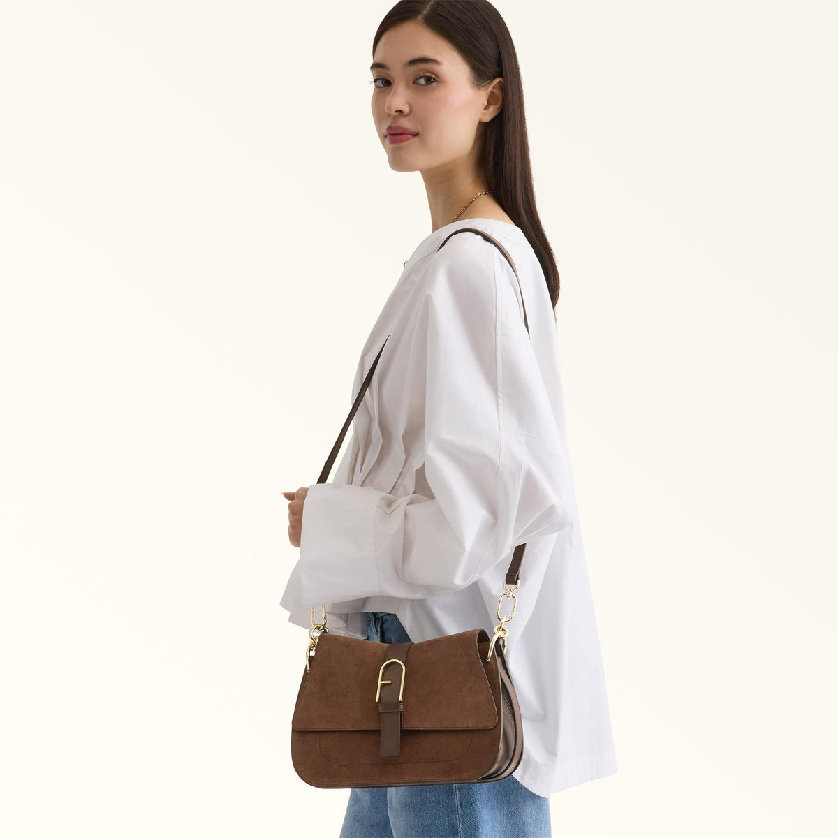 Furla Flow Top Handle M Toni Cioccolato - Furla