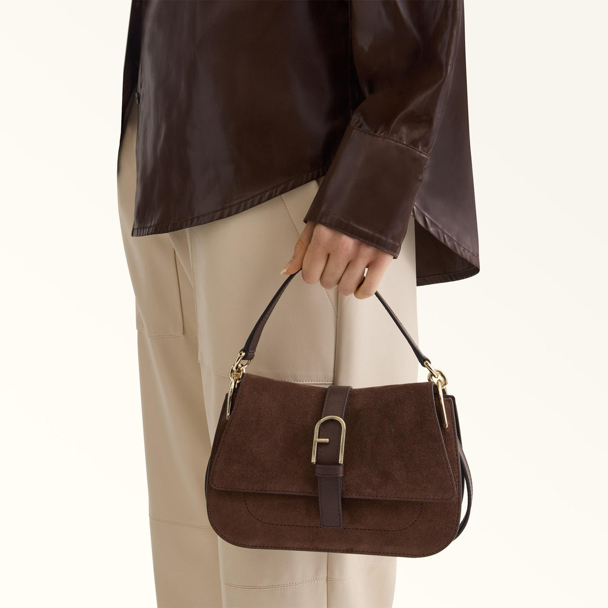 Furla Flow Top Handle MINI Toni Cioccolato - Furla