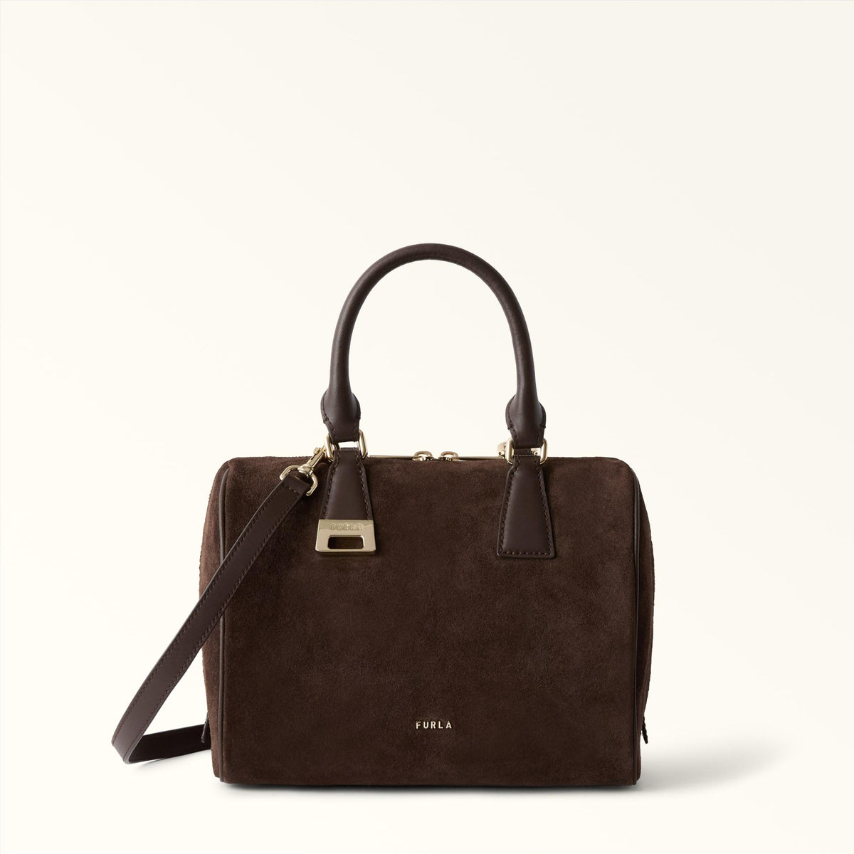 Furla Olivia Boston Bag M Toni Cioccolato - Furla