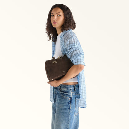 Furla Olivia Boston Bag M Toni Cioccolato - Furla