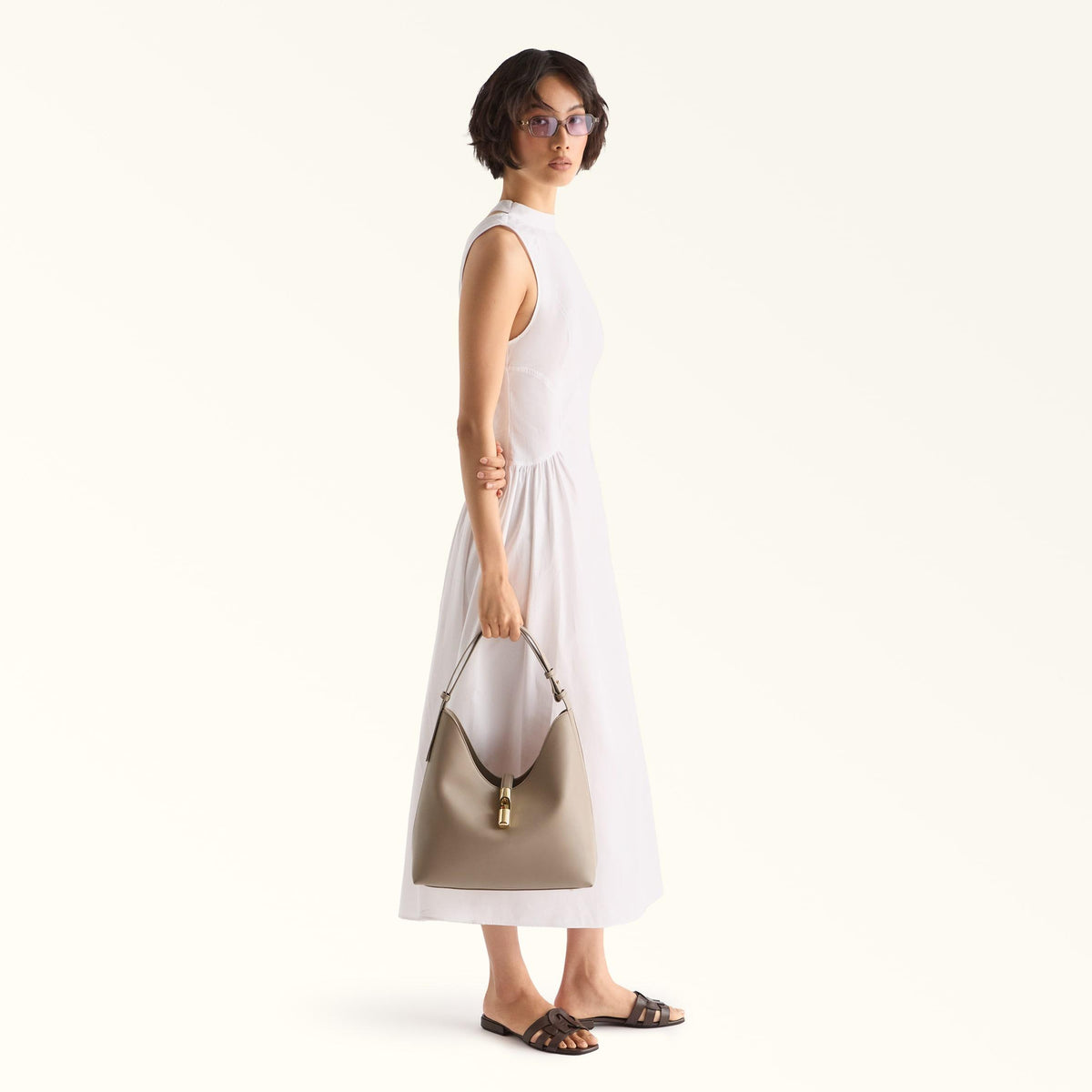 Furla Goccia Shoulder Bag M Linen - Furla