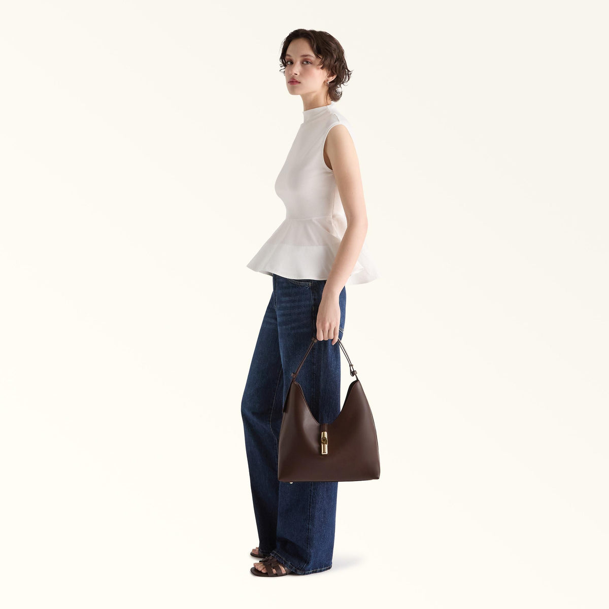 Furla Goccia Shoulder Bag M Cioccolato - Furla