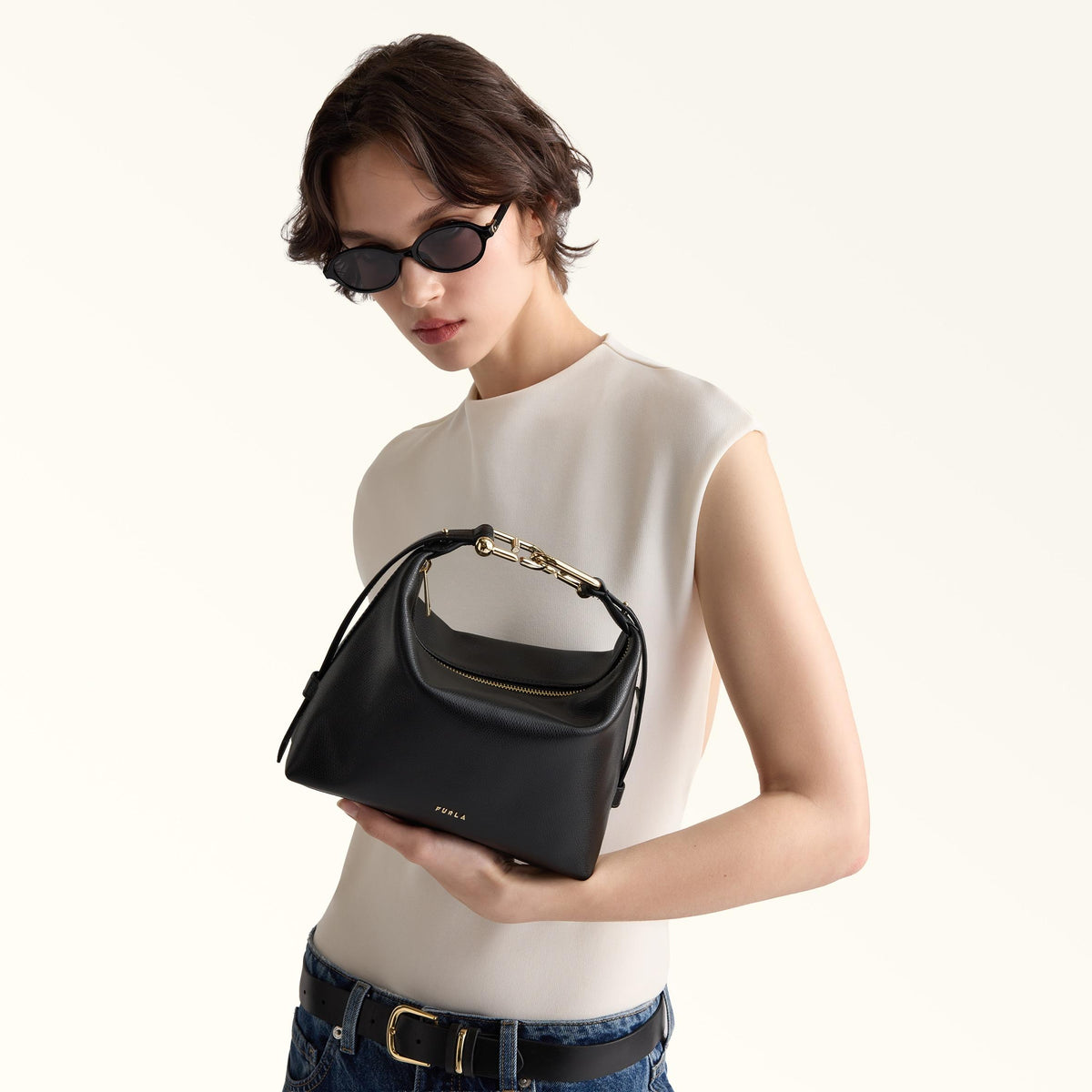 Furla Tonie Shoulder Bag Nero - Furla