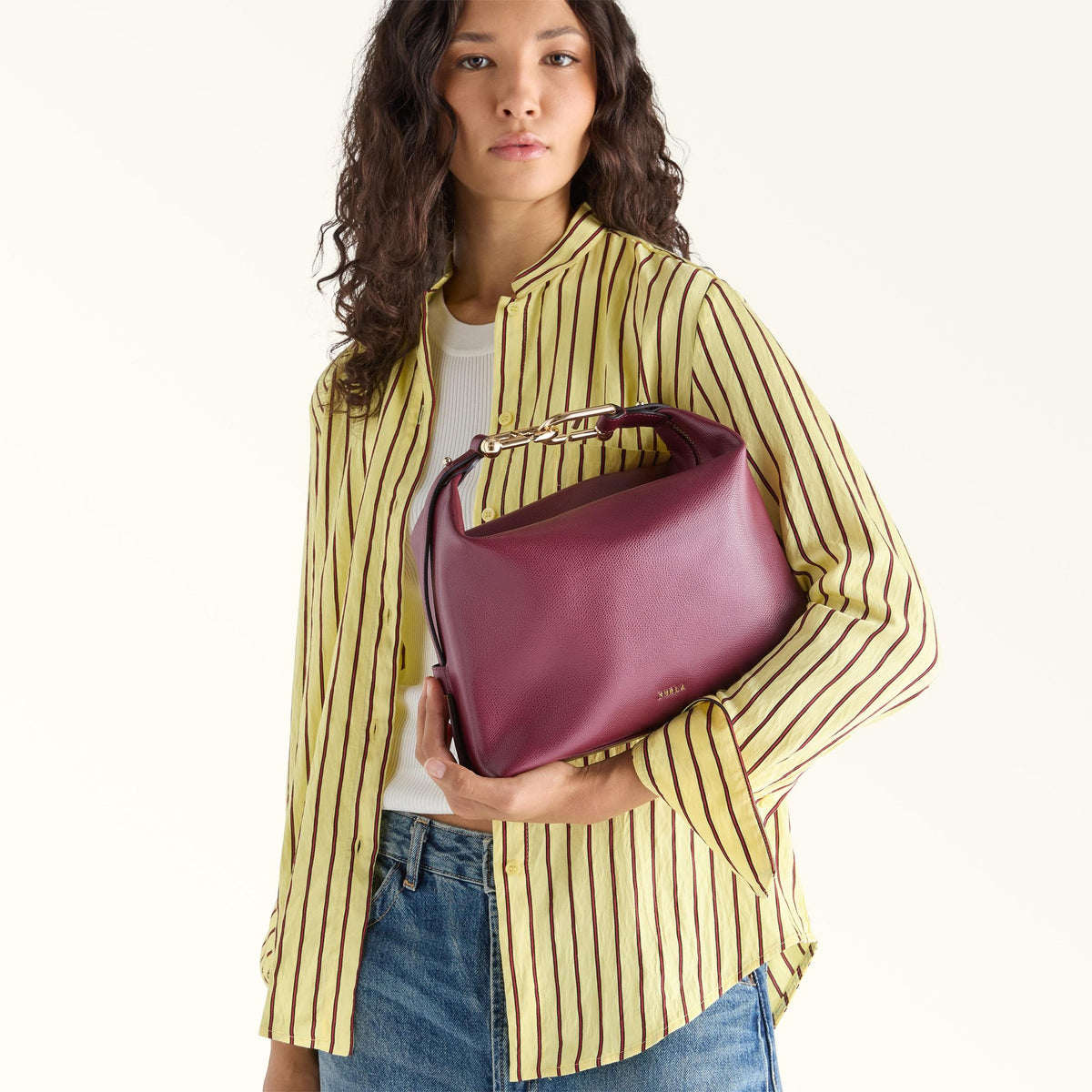 Furla Tonie Shoulder Bag M Red Apple - Furla