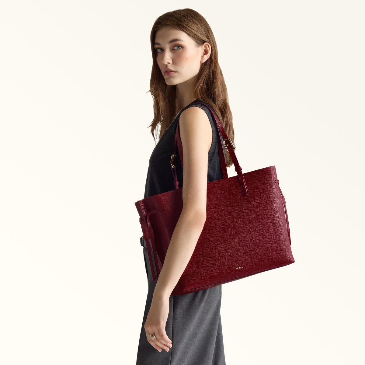 Furla Ava Tote L Ciliegia D+Nero Int. - Furla
