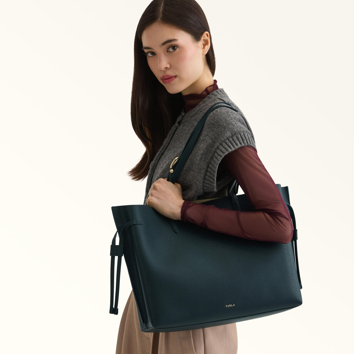 Furla Ava Tote L Dark Forest+Morning Int. - Furla