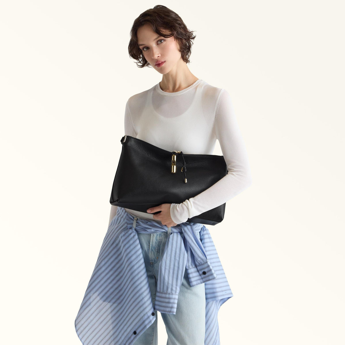 Furla Debby Shoulder Bag M Nero - Furla