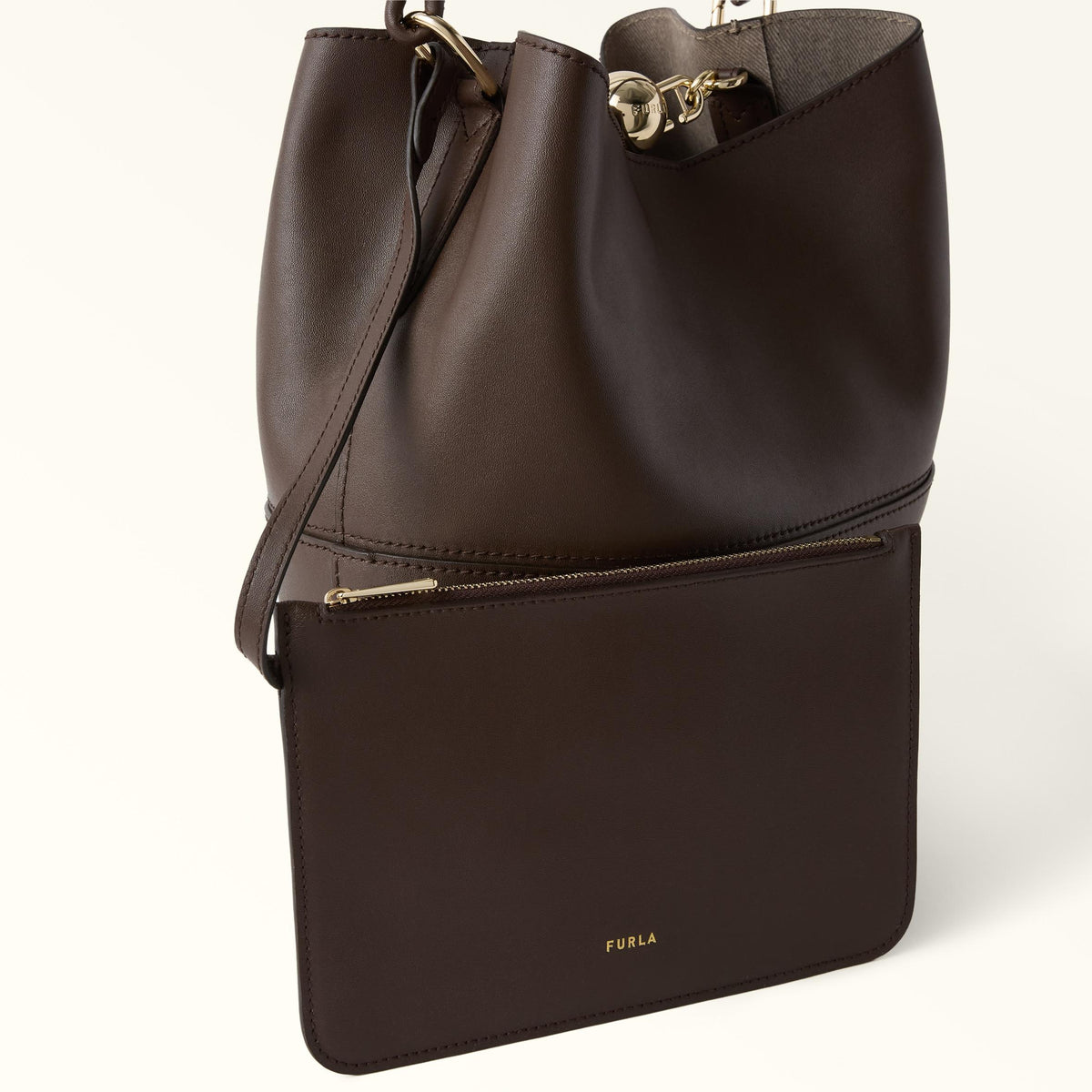 Furla Sfera Bucket Bag S Espresso+Vaniglia Int. - Furla