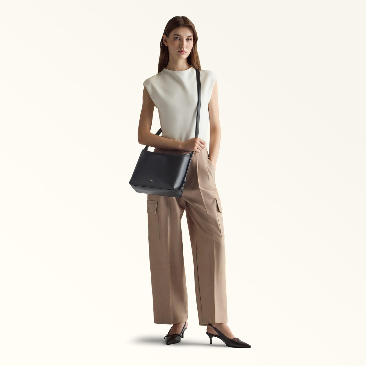 Furla Tonie Shoulder Bag M Nero - Furla