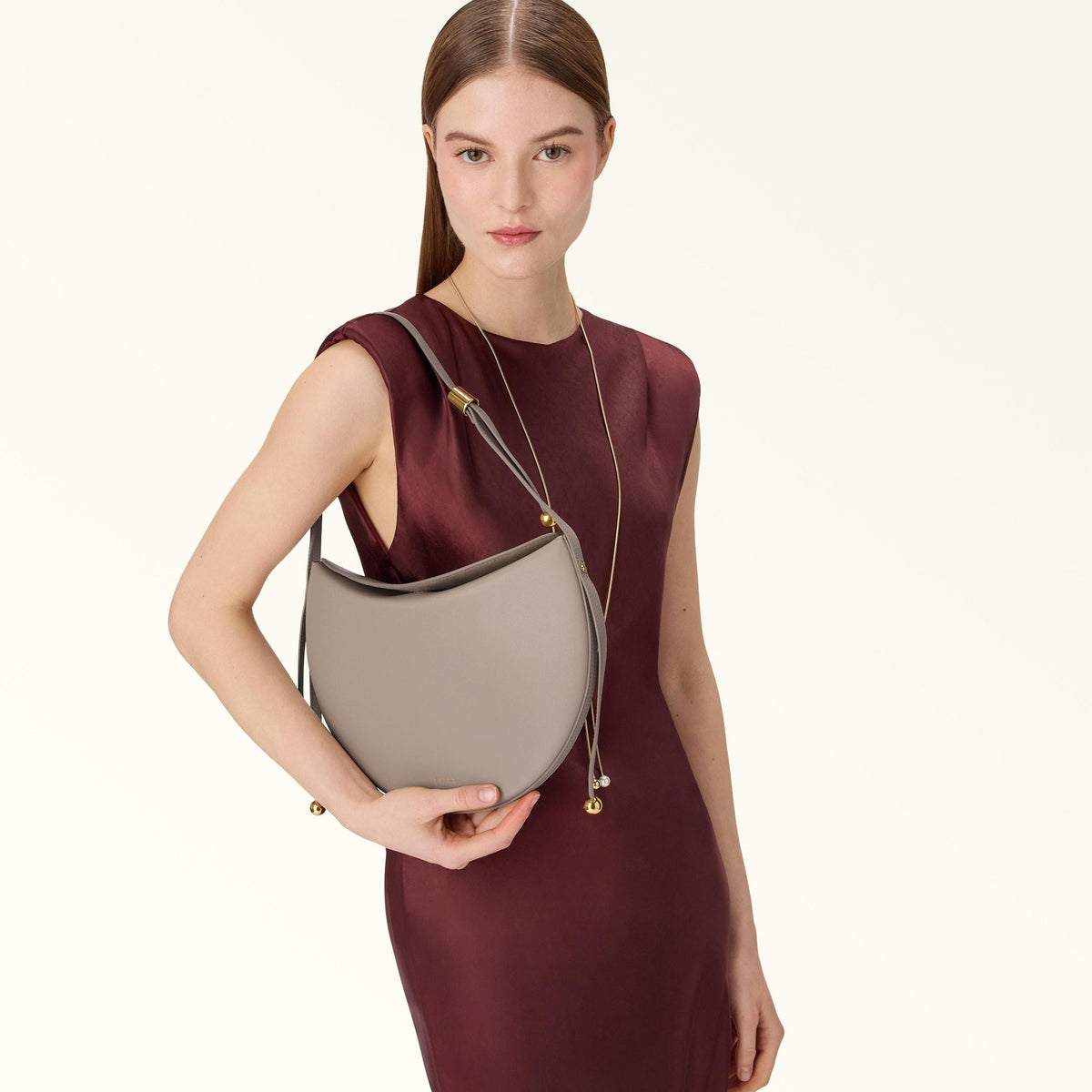 Furla Moonstone Shoulder Bag M Linen - Furla