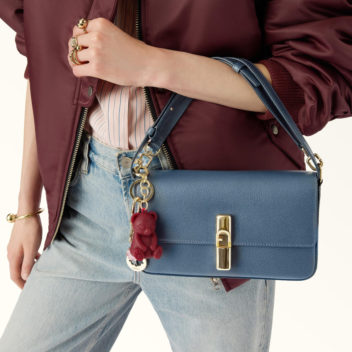 Furla Iride Crossbody S Grigio Blu - Furla
