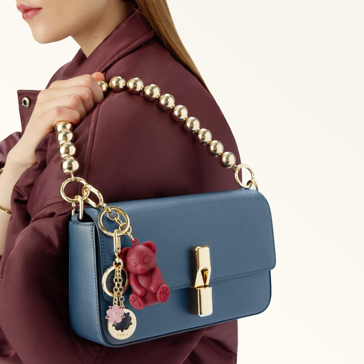 Furla Iride Crossbody S Grigio Blu - Furla