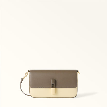 Furla Iride Crossbody S Muddy Gray+Cremino - Furla