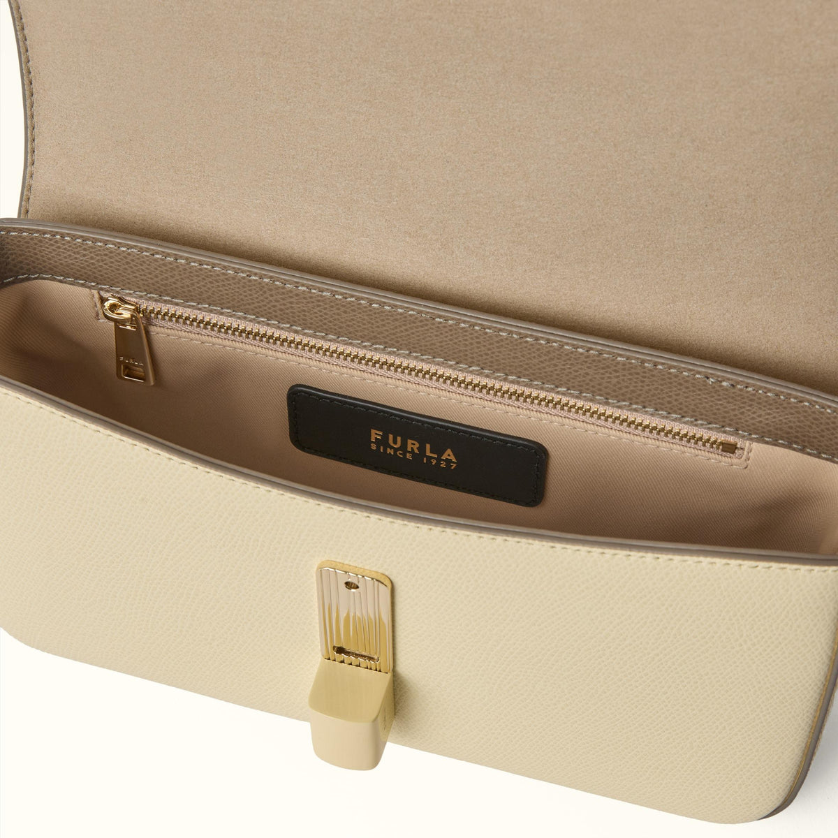 Furla Iride Crossbody S Muddy Gray+Cremino - Furla