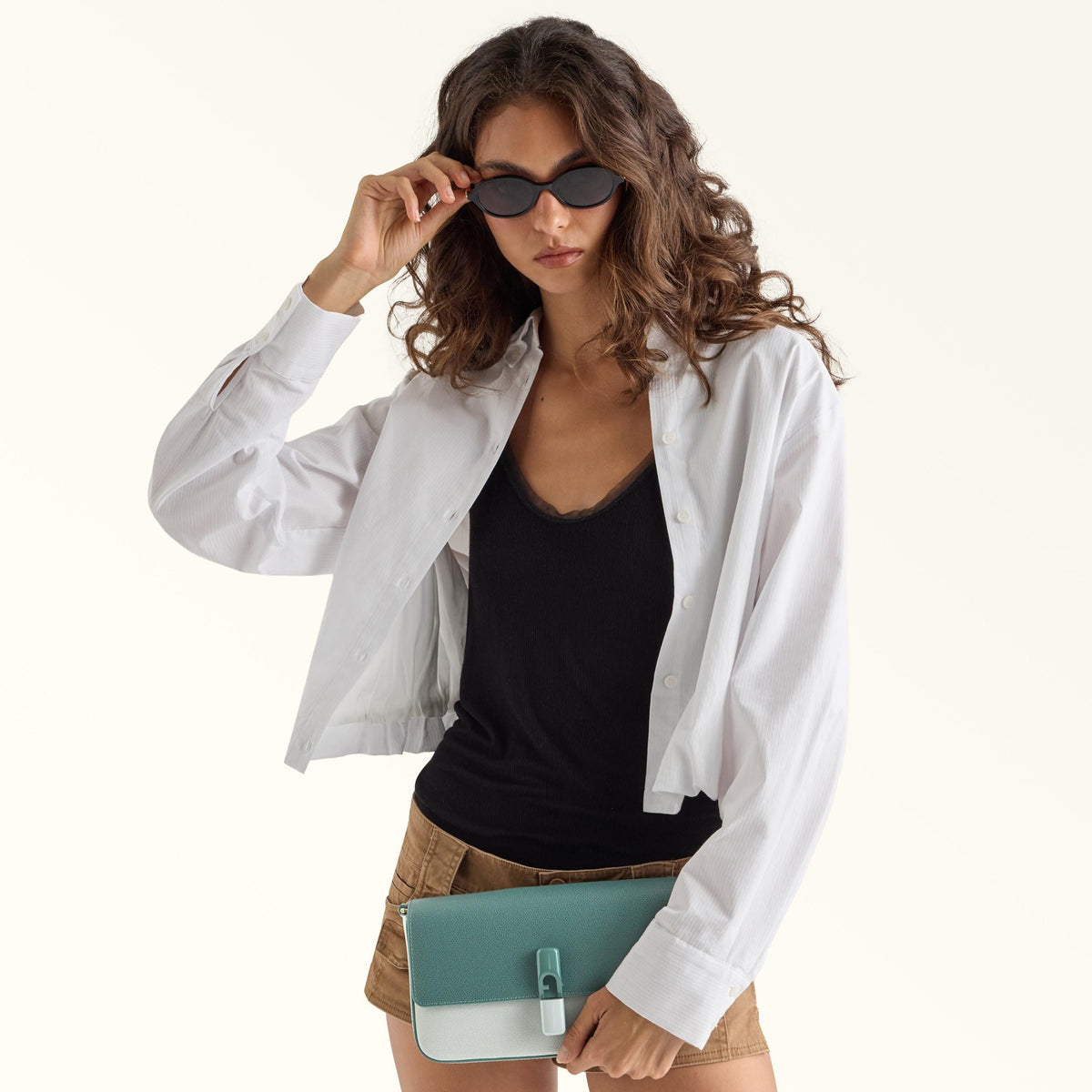 Furla Iride Crossbody S Edera Green+Nebbia Gray - Furla