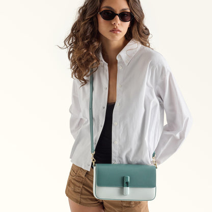 Furla Iride Crossbody S Edera Green+Nebbia Gray - Furla