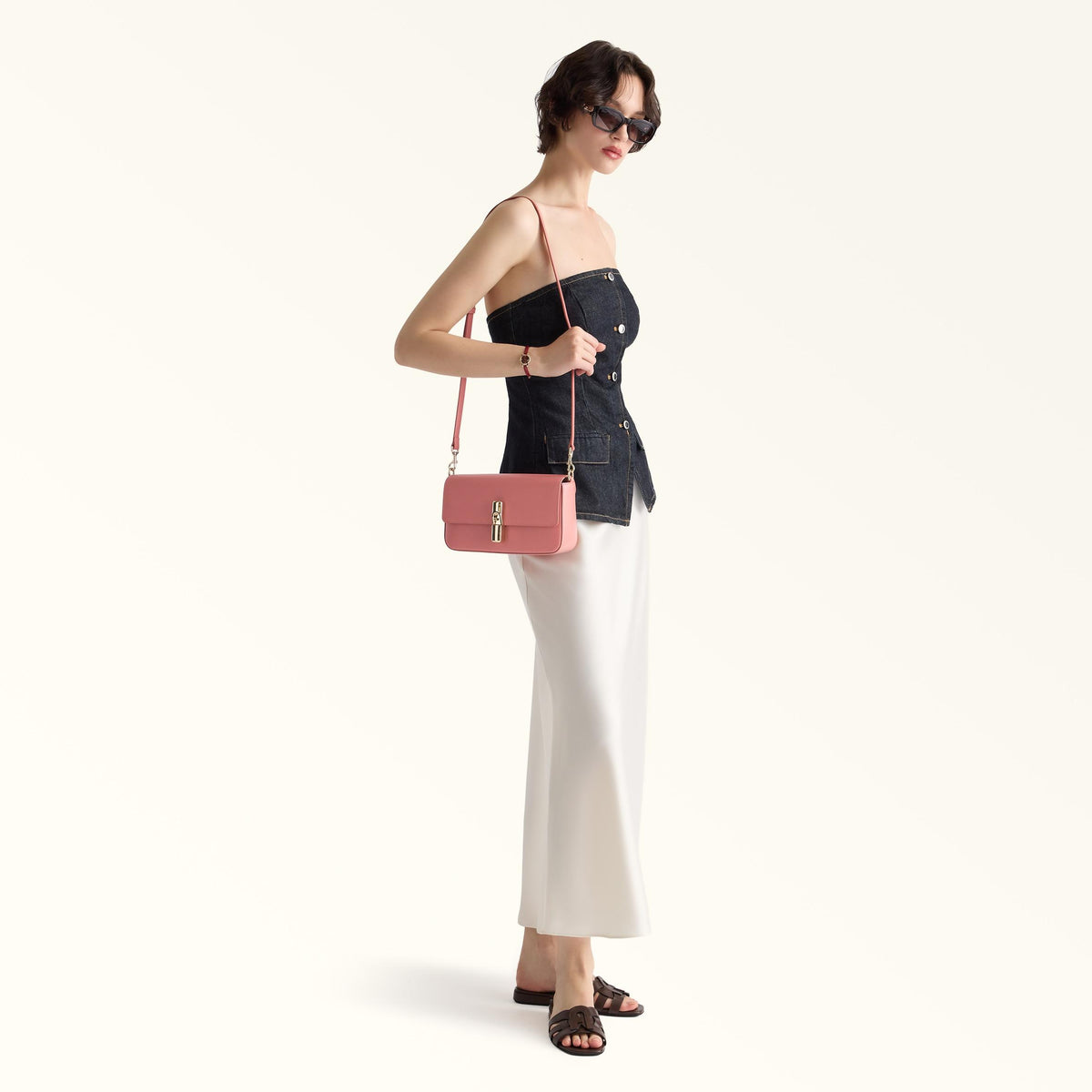 Furla Iride Crossbody S Rosewood - Furla