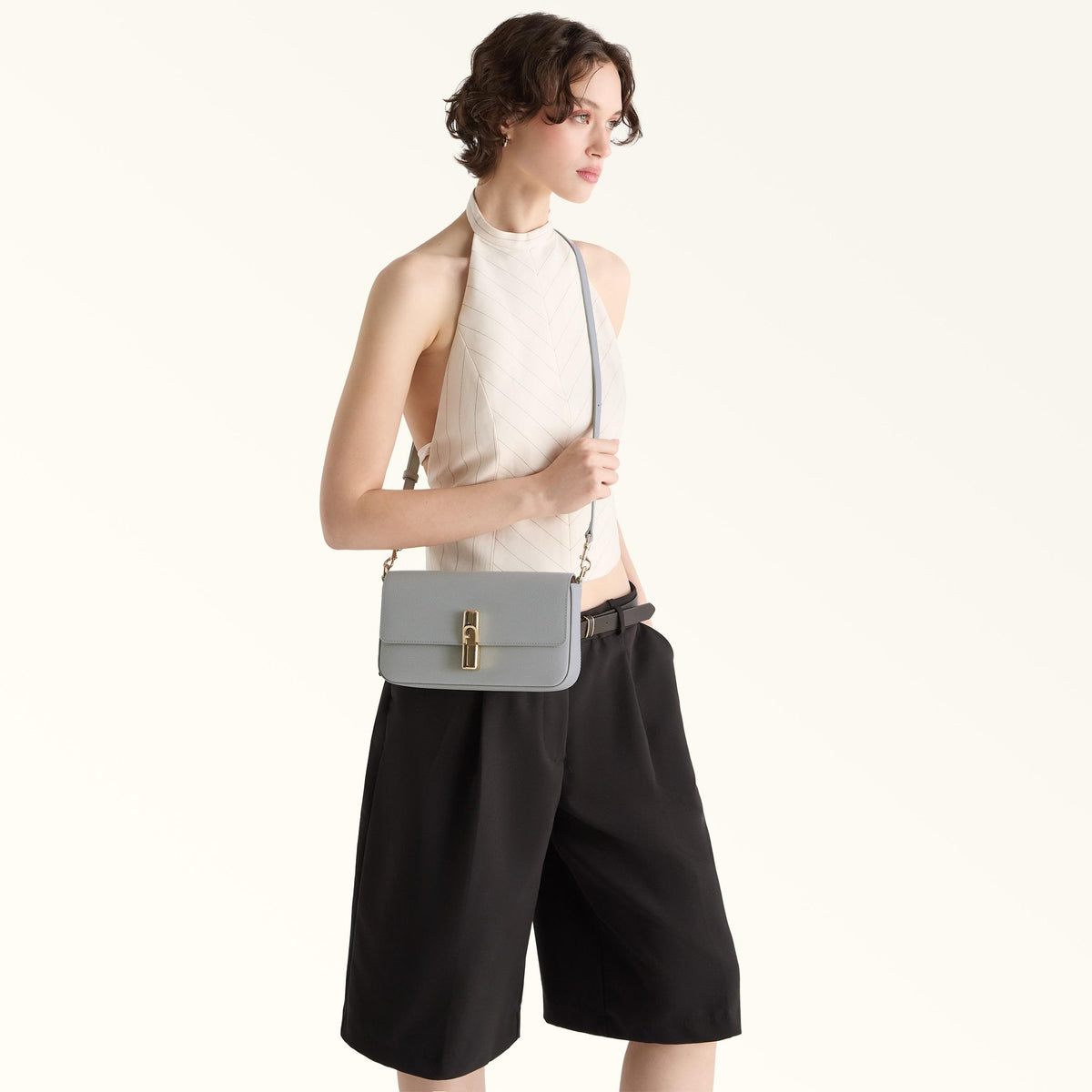 Furla Iride Crossbody S Nebbia Gray - Furla