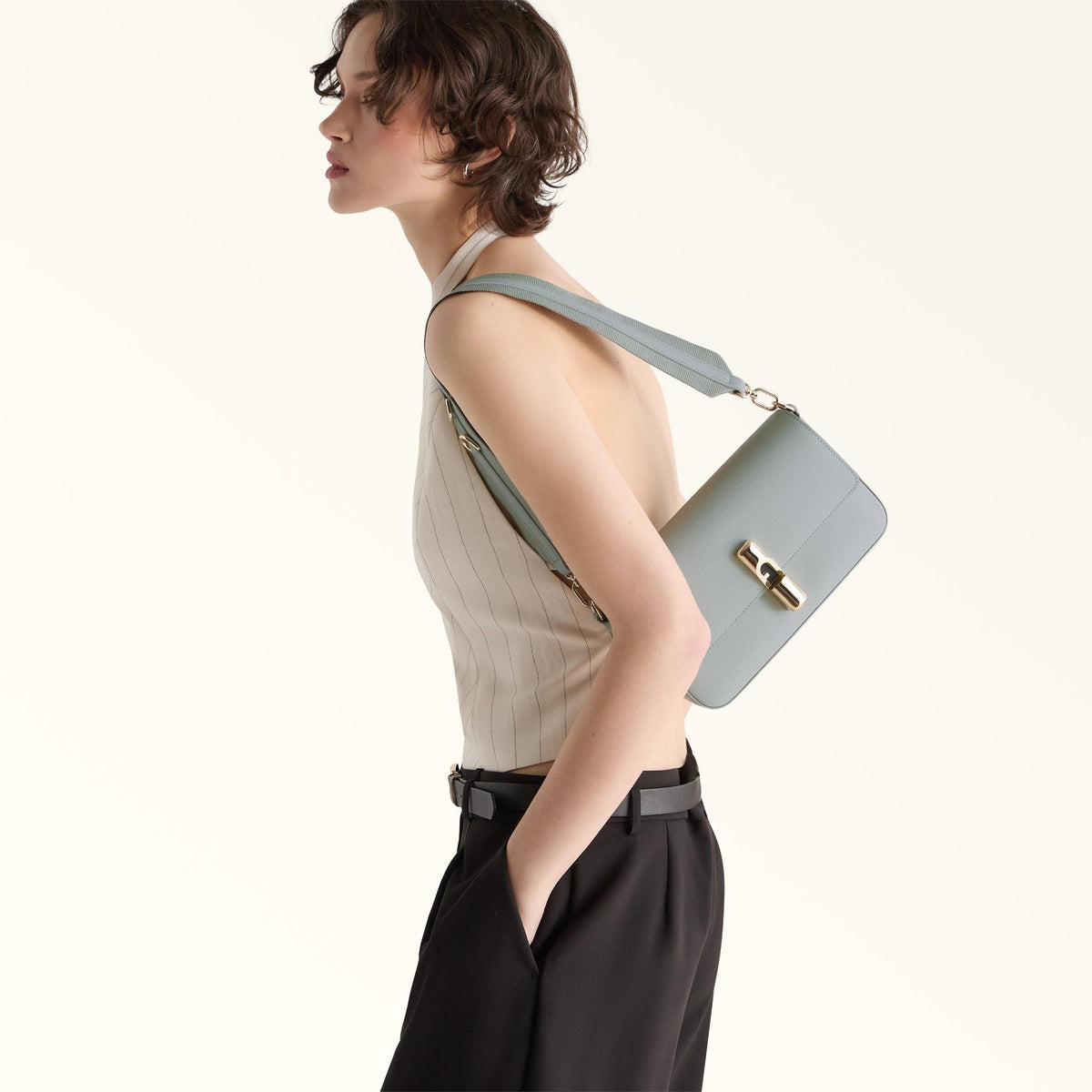 Furla Iride Crossbody S Nebbia Gray - Furla