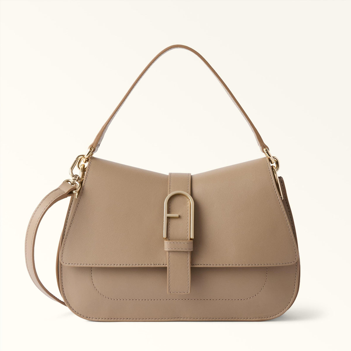 Furla Flow Top Handle M Greige - Furla