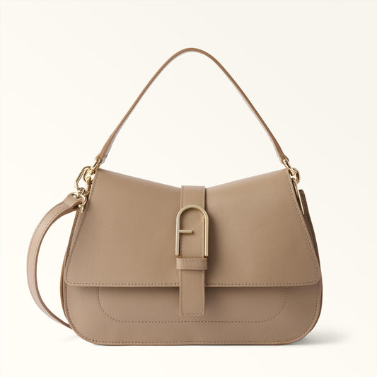 Furla Flow Top Handle M Greige - Furla