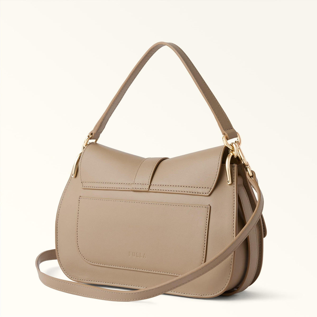 Furla Flow Top Handle M Greige - Furla