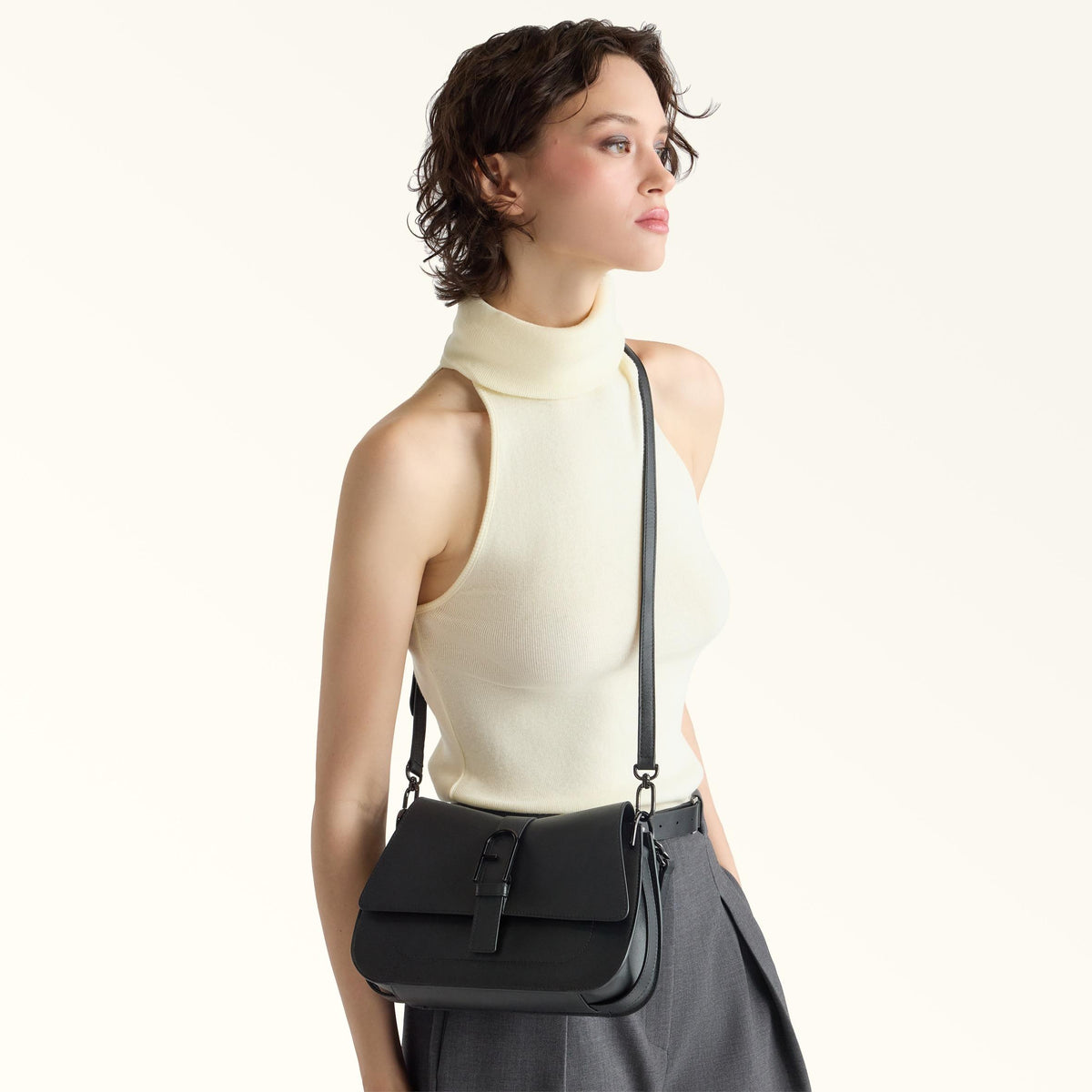 Furla Flow Top Handle M Nero - Furla