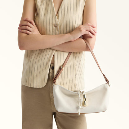 Furla Debby Shoulder Bag Panna+Brandy - Furla