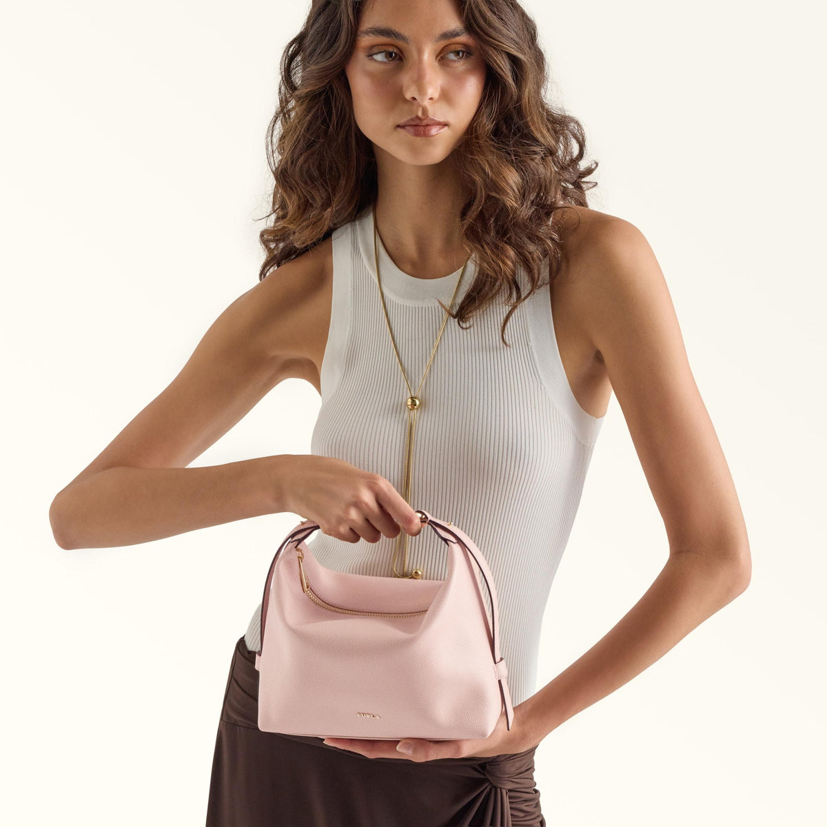 Furla Tonie Shoulder Bag Anemone Pink - Furla