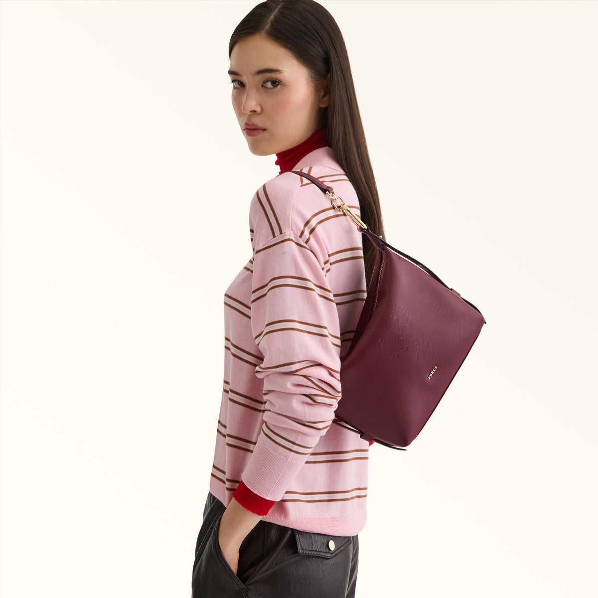 Furla Tonie Shoulder Bag Red Apple - Furla