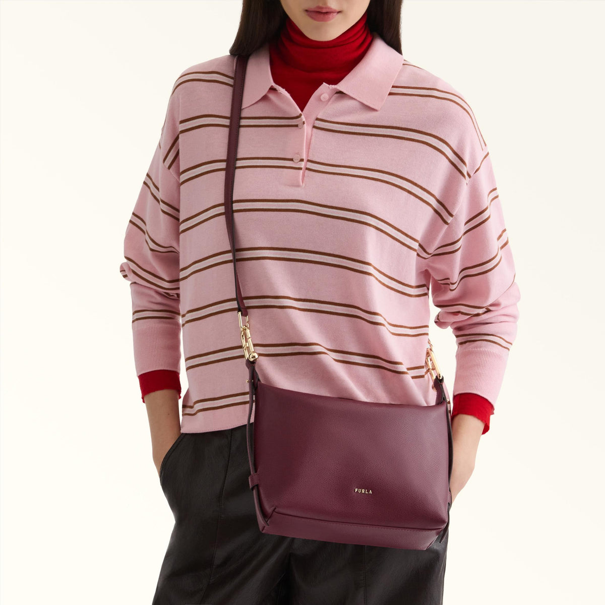 Furla Tonie Shoulder Bag Red Apple - Furla