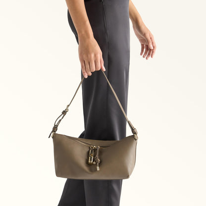 Furla Debby Shoulder Bag Muddy Gray - Furla